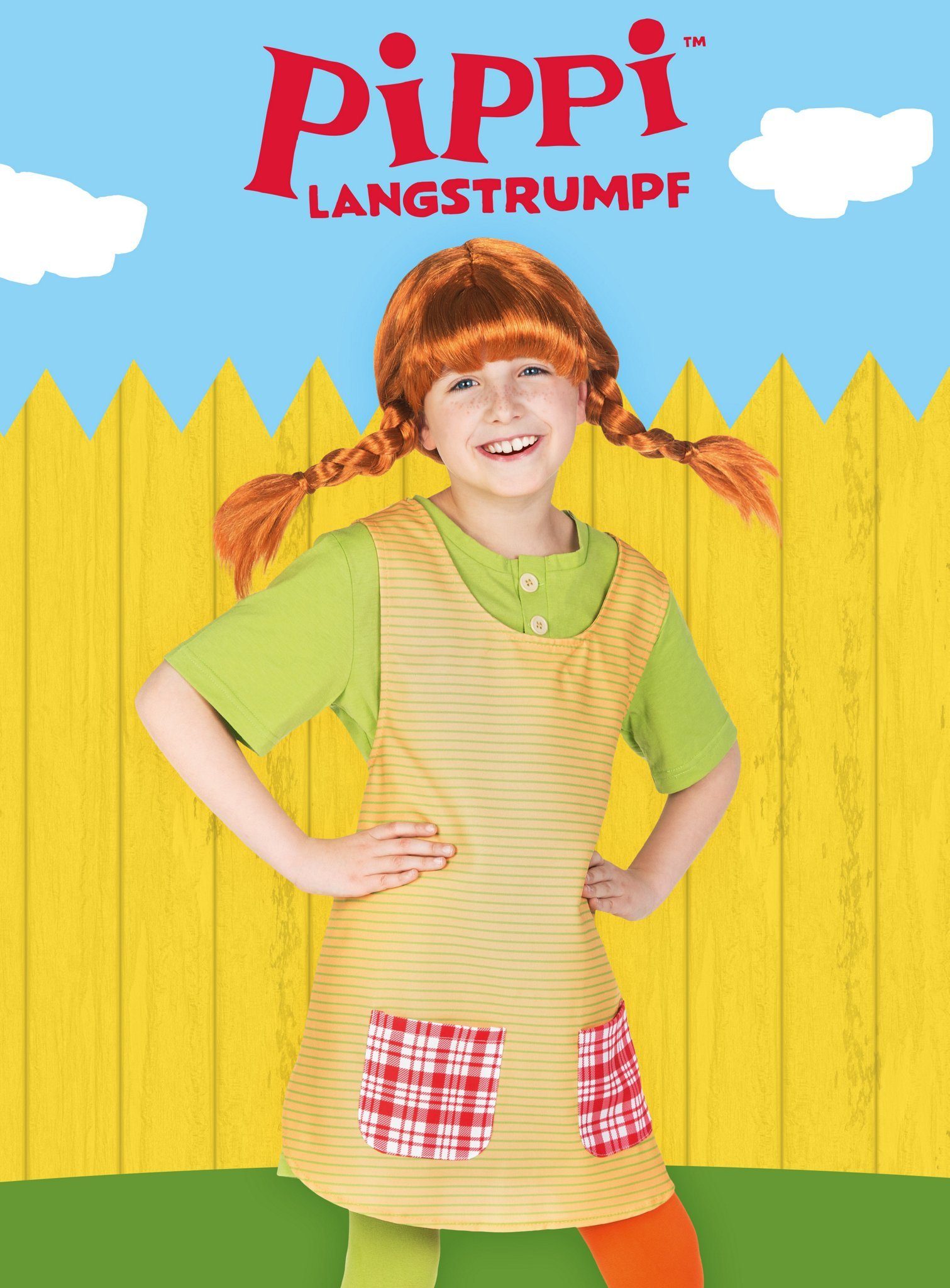 Maskworld Kostüm Pippi Langstrumpf Kinderkostüm, Richtig stark: den Filmen originalgetreu nachempfunden und weltweit al