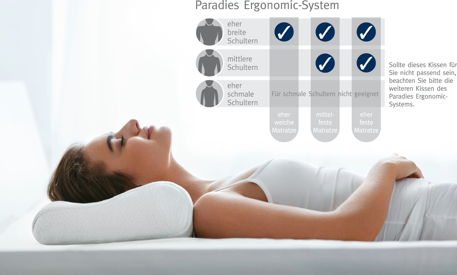 Paradies Nackenkissen Latex Vario-Ergonomic, 1-tlg., mit Einlegeplatte zur Höhenanpassung