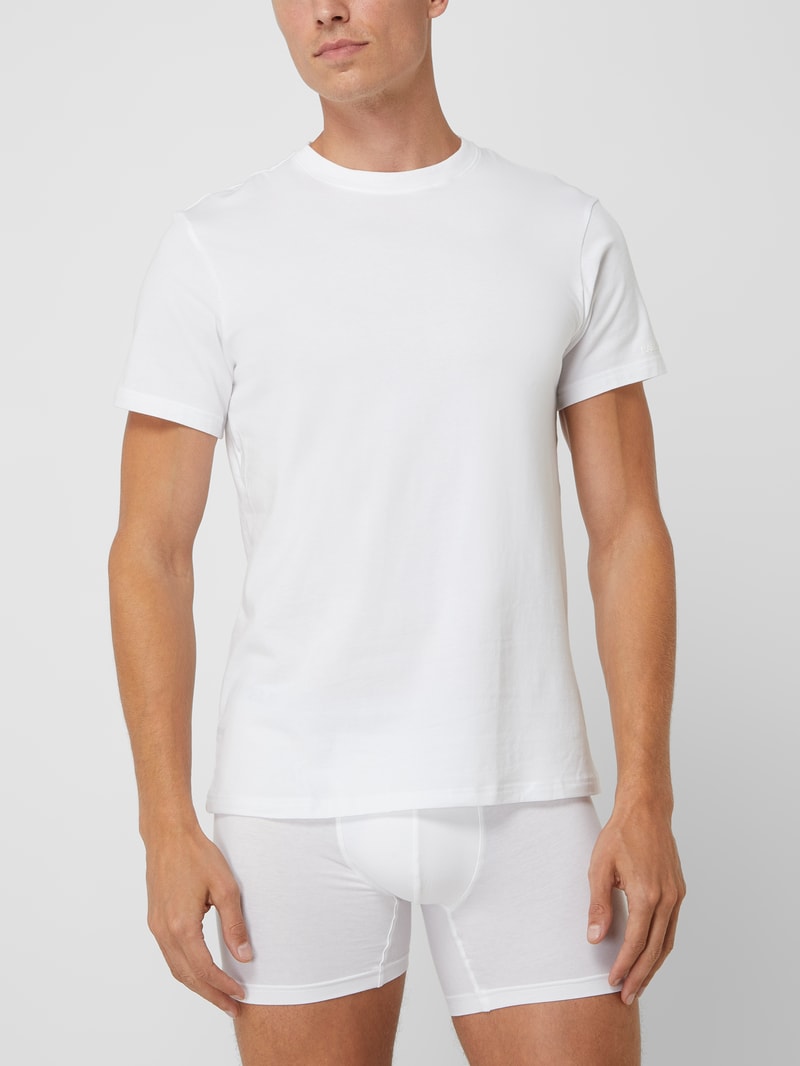 T-Shirt mit Logo im 2er-Pack in weiß