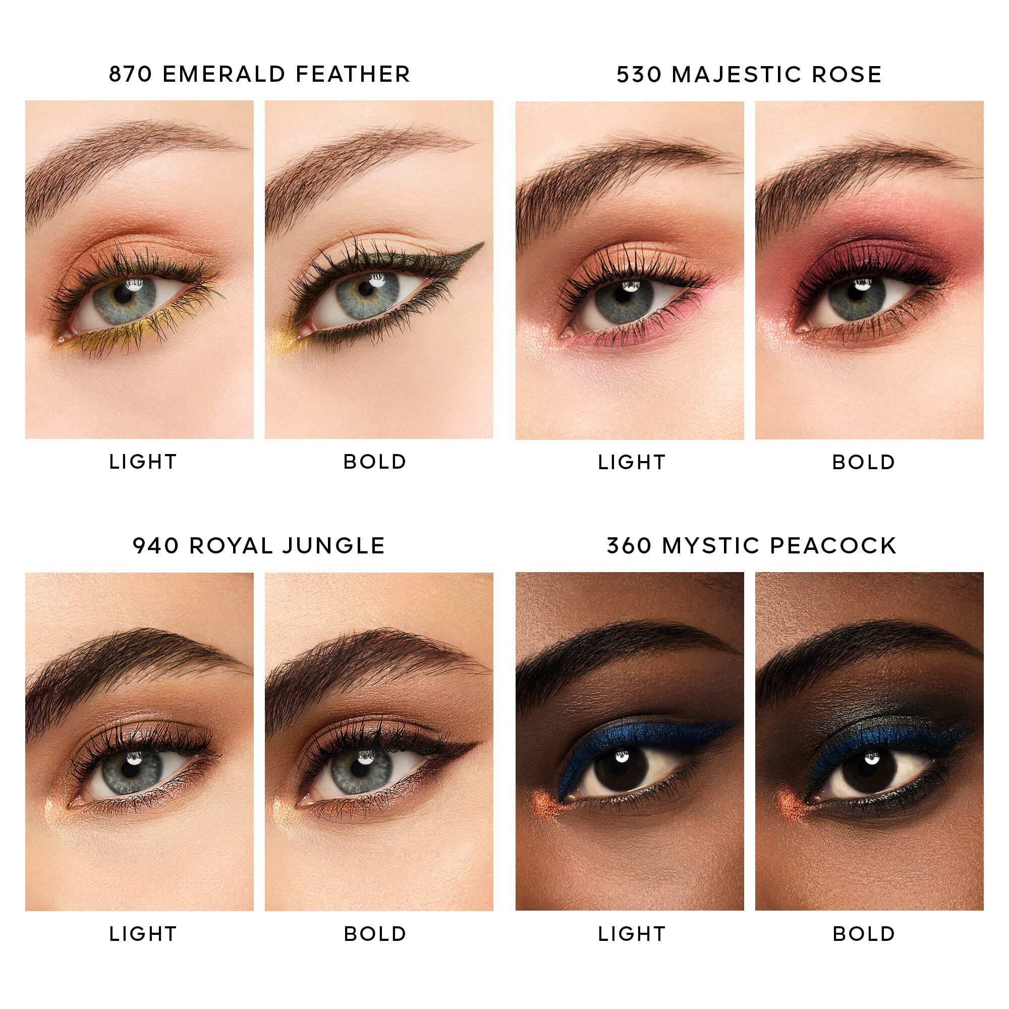 Ombres à paupières G - Palette de 4 couleurs - Fard à paupières compact