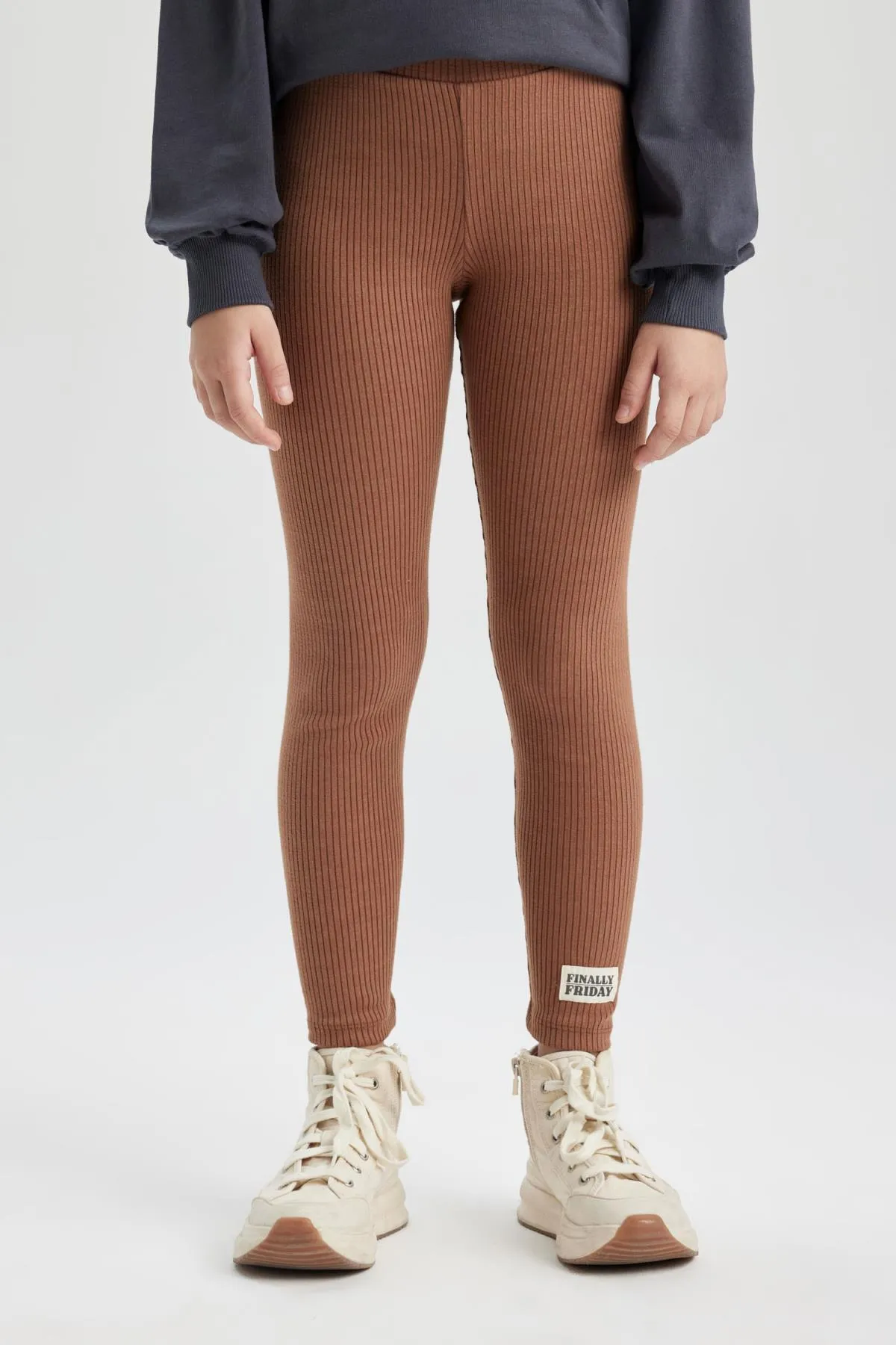 DeFacto  Lange gerippte Camisole-Strumpfhose für Mädchen