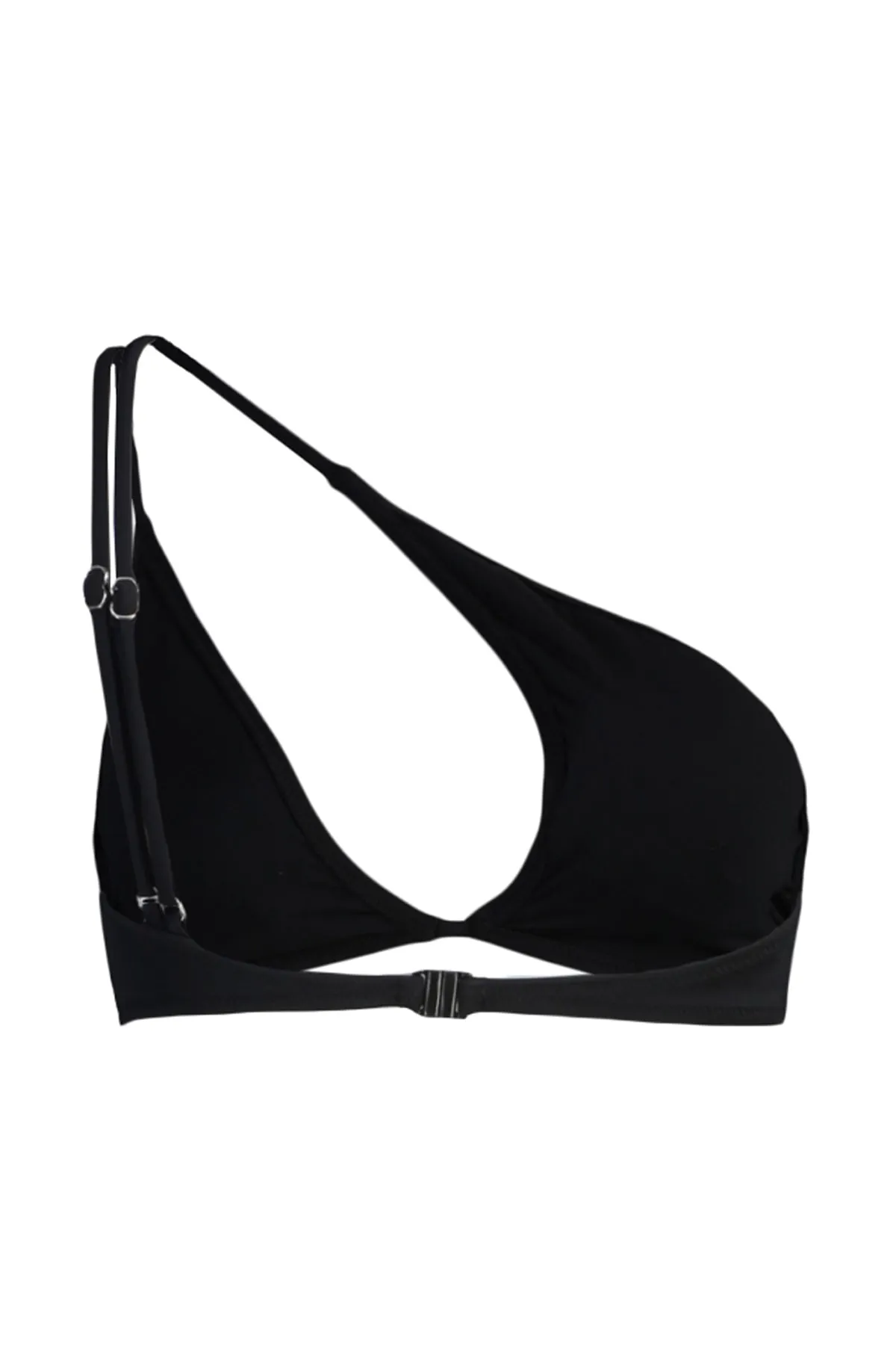 Trendyol Collection  Schwarzes One-Shoulder-Bikinioberteil mit Cut-out/Fenster TBESS23BU00032