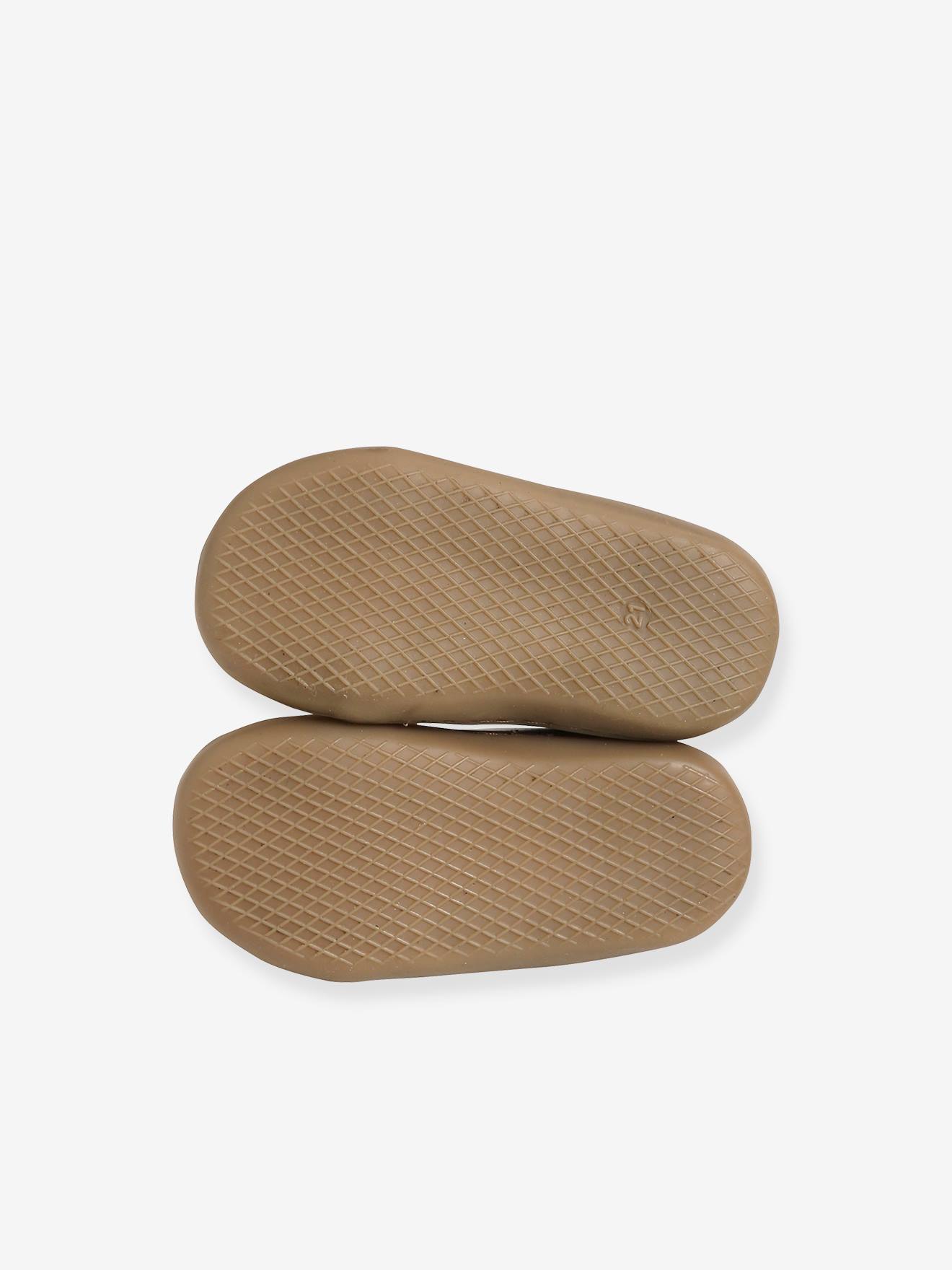 Vertbaudet Baby Krabbelschuhe mit Warmfutter - braun