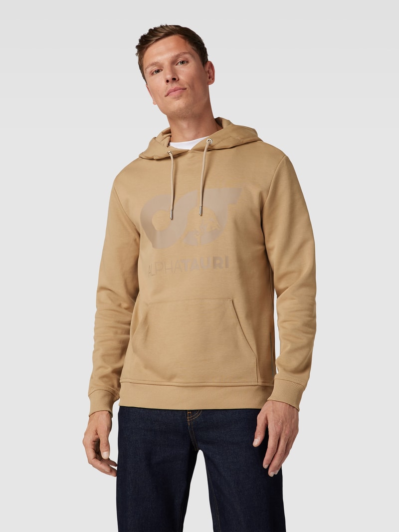 Hoodie mit Label-Print Modell 'SHERO' in beige