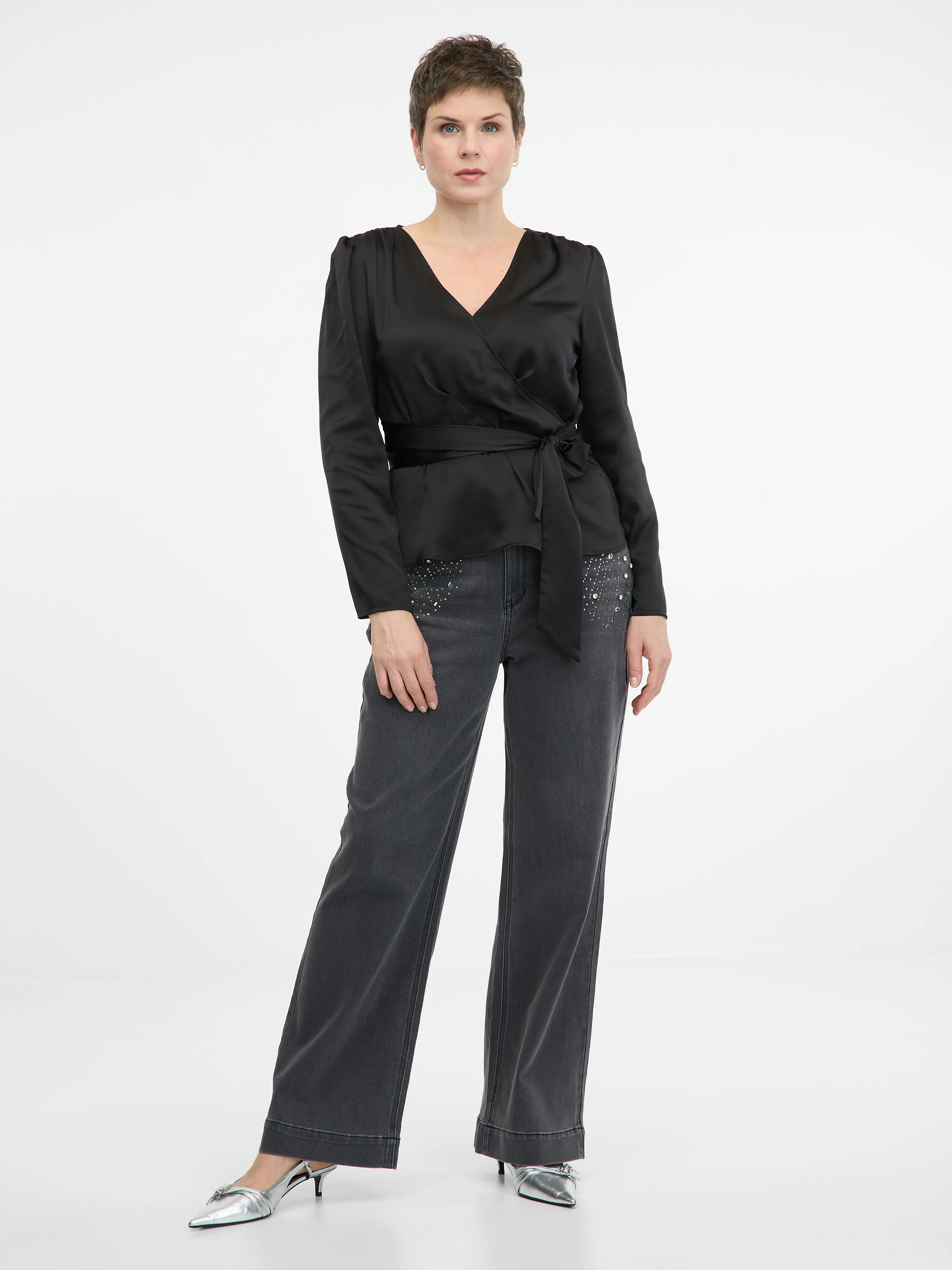 Schwarze Damenbluse ORSAY