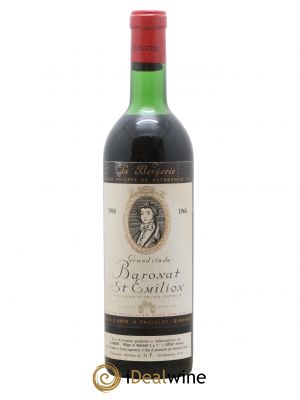 Saint-Émilion La Bergerie Baronat Philippe de Rothschild 1966 - Lot de 1 Bouteille