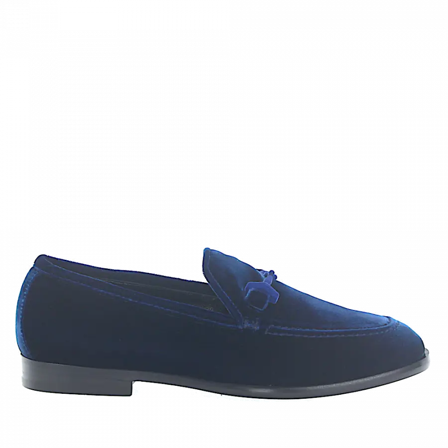 Jimmy Choo - Loafer MARTI Kalbsleder Samt blau - blau