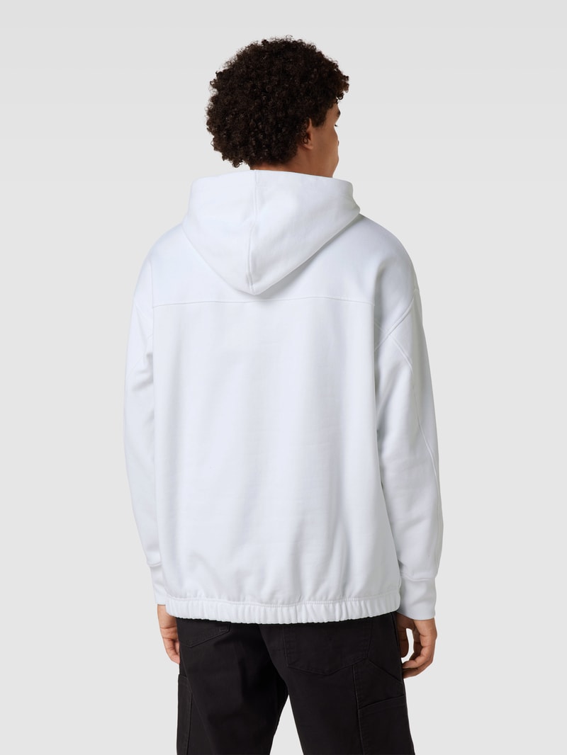 Hoodie mit Label-Stitching Modell 'ARCHIVAL MONOLOGO' in weiss