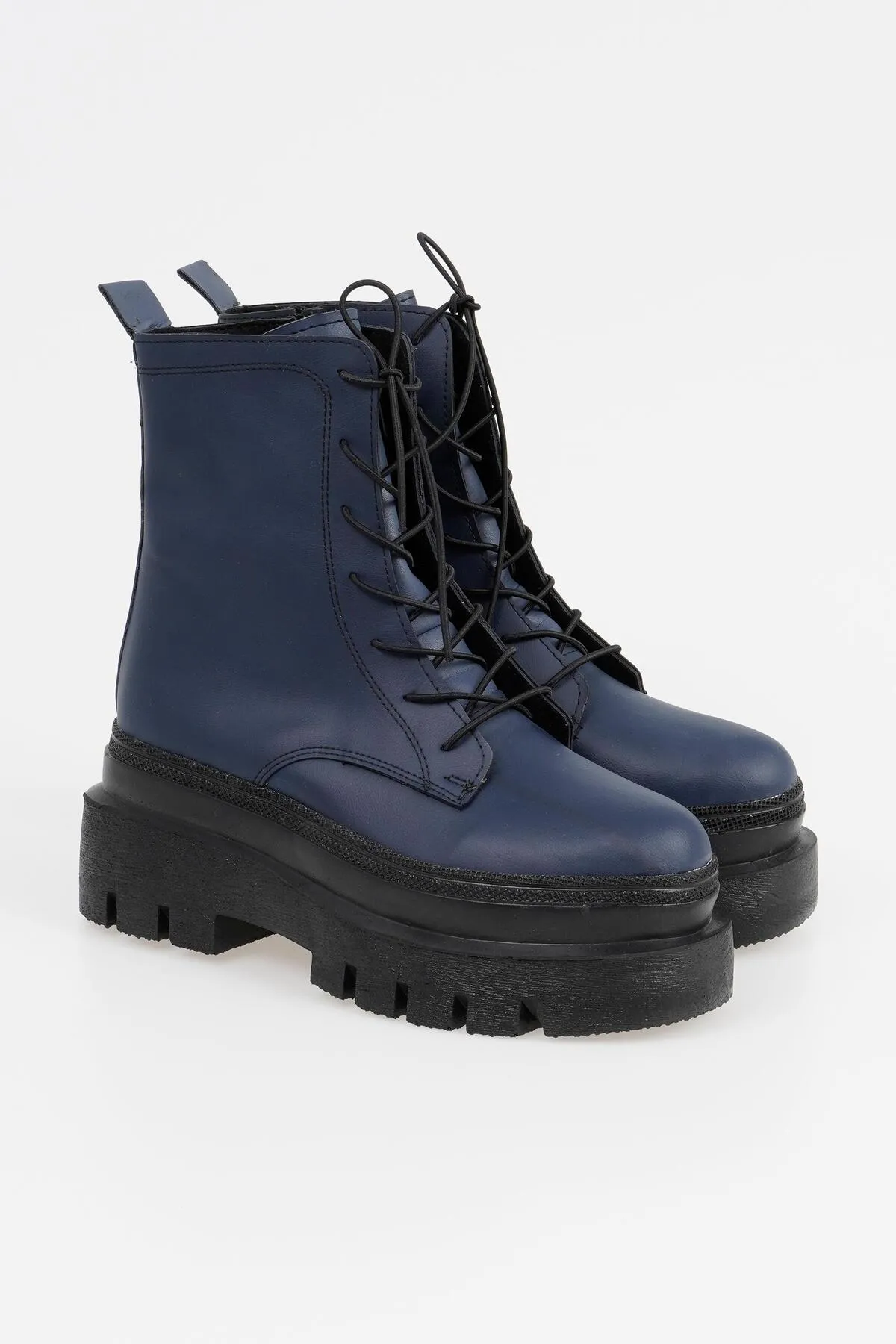 CZ London  Damen-Schnürstiefel mit Plateau und hoher Sohle