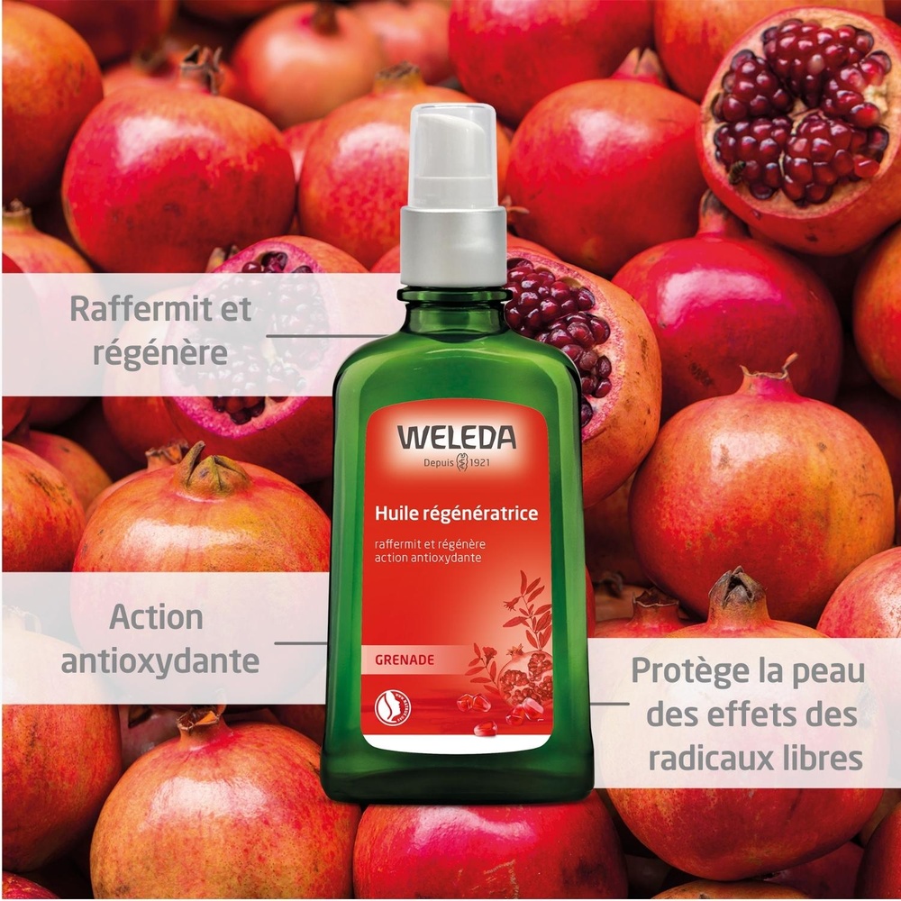 WELEDA Grenade Huile régénératrice - 100 ml (flacon pompe) Huiles