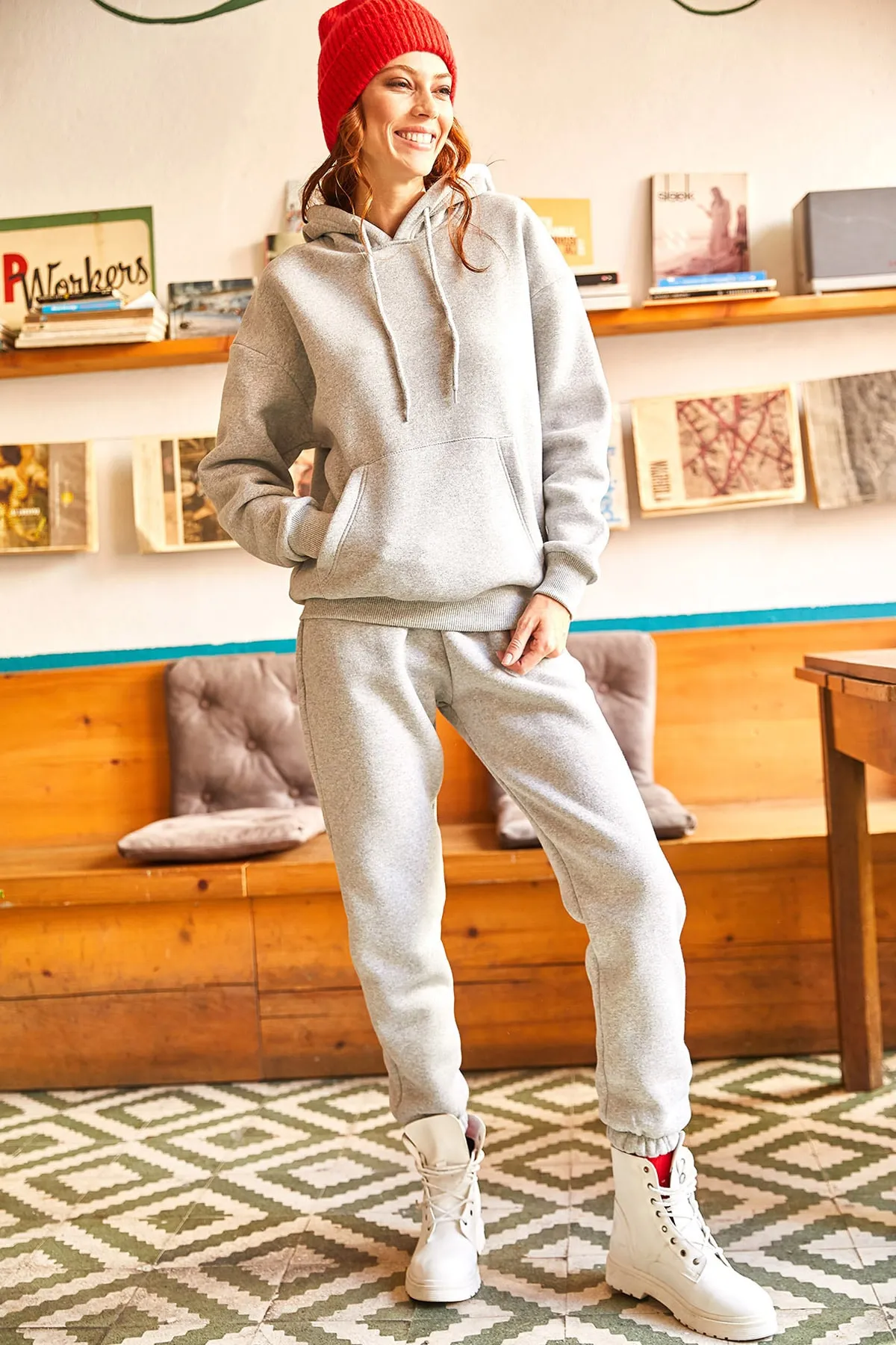 Olalook  Trainingsanzug - Grau - Oversized