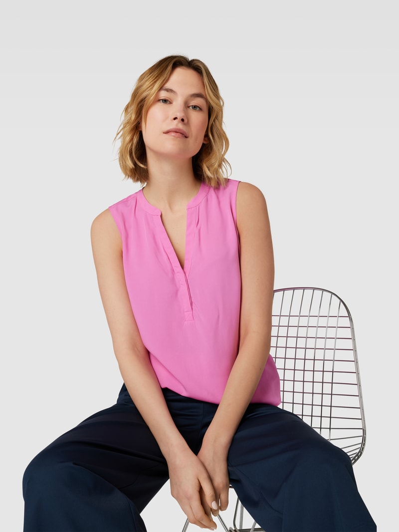 Blusentop aus reiner Viskose Modell 'Solid' in pink