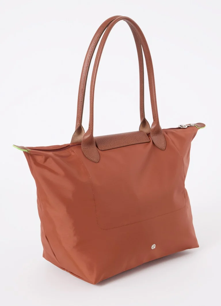 Longchamp Le Pliage Vihreä olkalaukku L nahkayksityiskohdilla