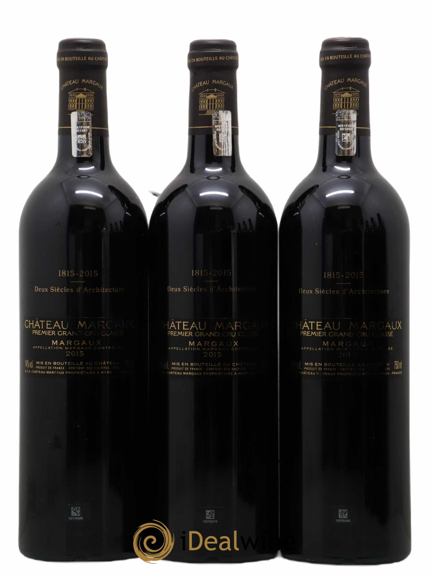 Château Margaux 1er Grand Cru Classé  2015 - Lot de 6 Bouteilles
