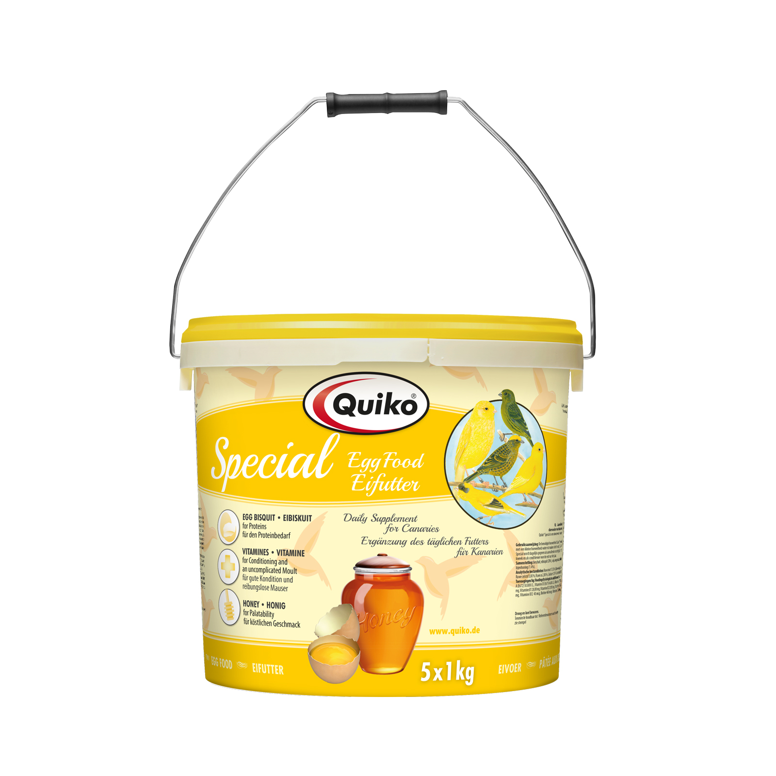 Quiko Hauptfutter Quiko Special Eifutter5 Kg: Kraft- und Aufzuchtfutter für Kanarien und Positurkanarien