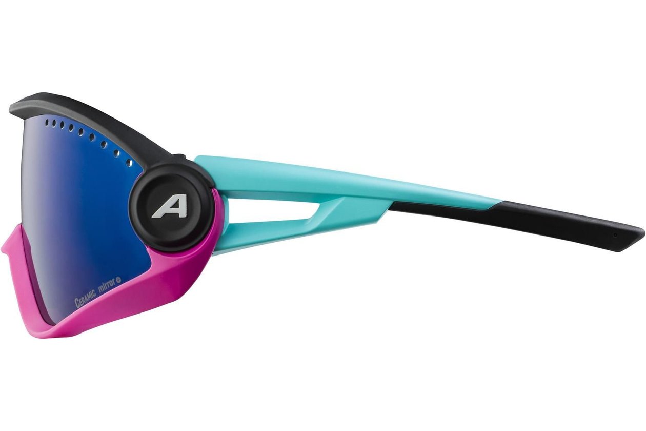 Alpina 5W1NG blue/magenta/black matt / blue mirror lens
