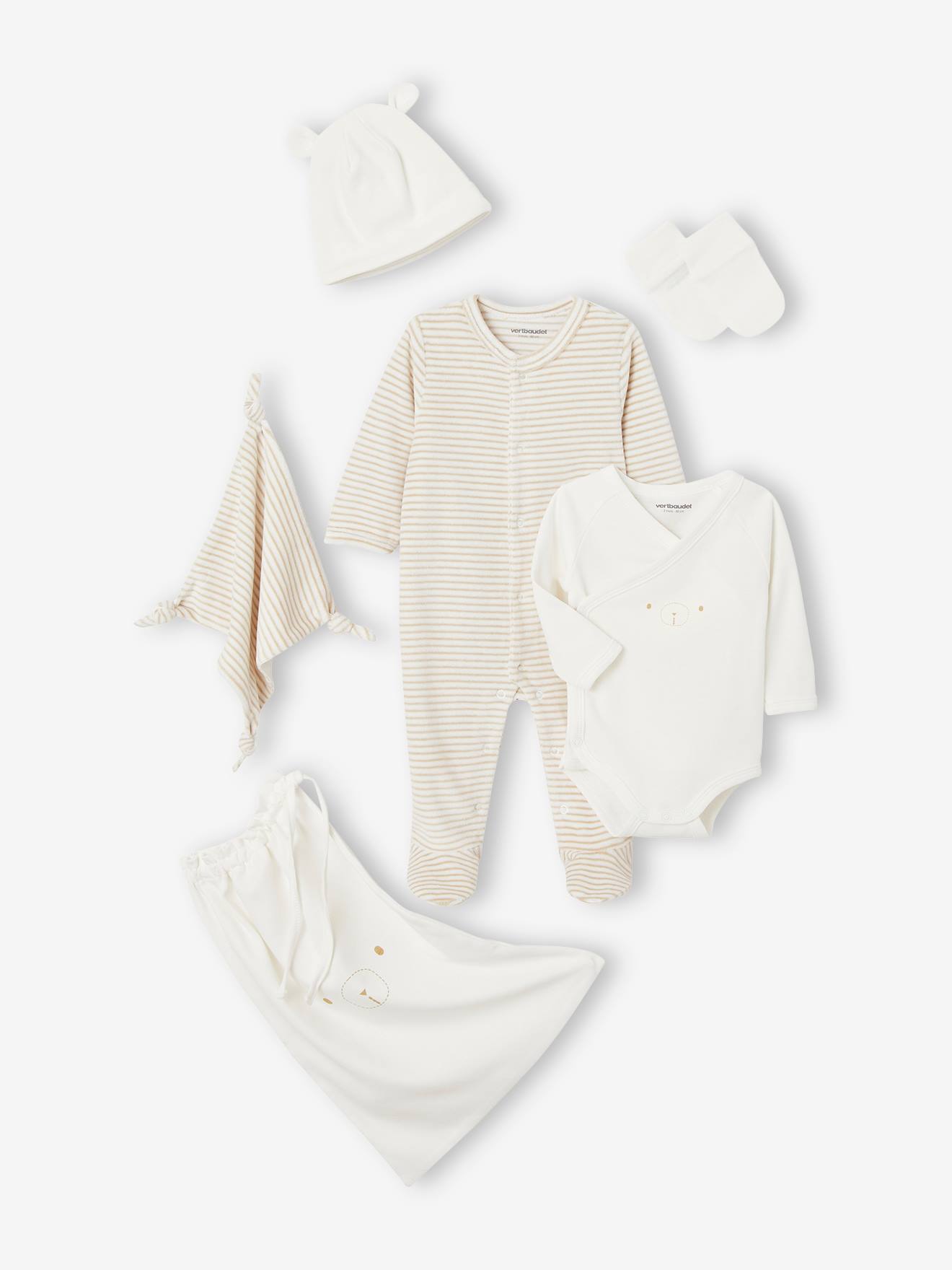 Vertbaudet Baby-Set, 6 Teile Oeko-Tex - graublau