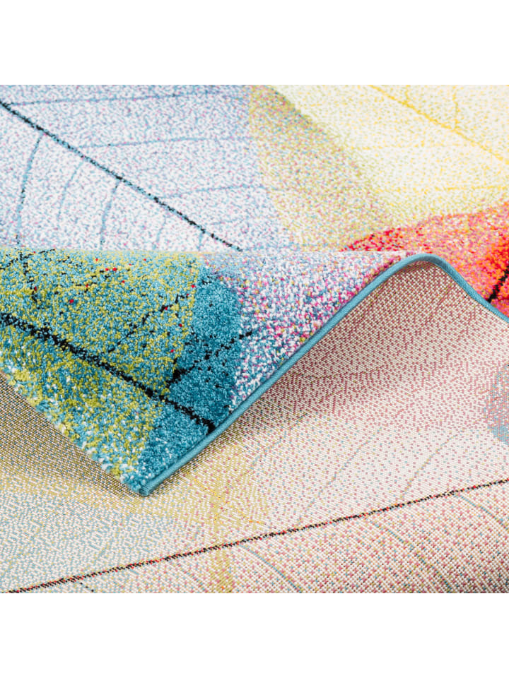 Pergamon Designer Teppich Faro Tropical Blätter in Bunt günstig kaufen