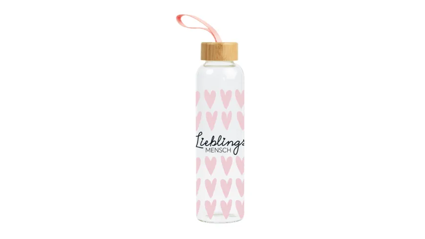 GRAFiK WERKSTATT Glas-Trinkflasche Lieblingsmensch