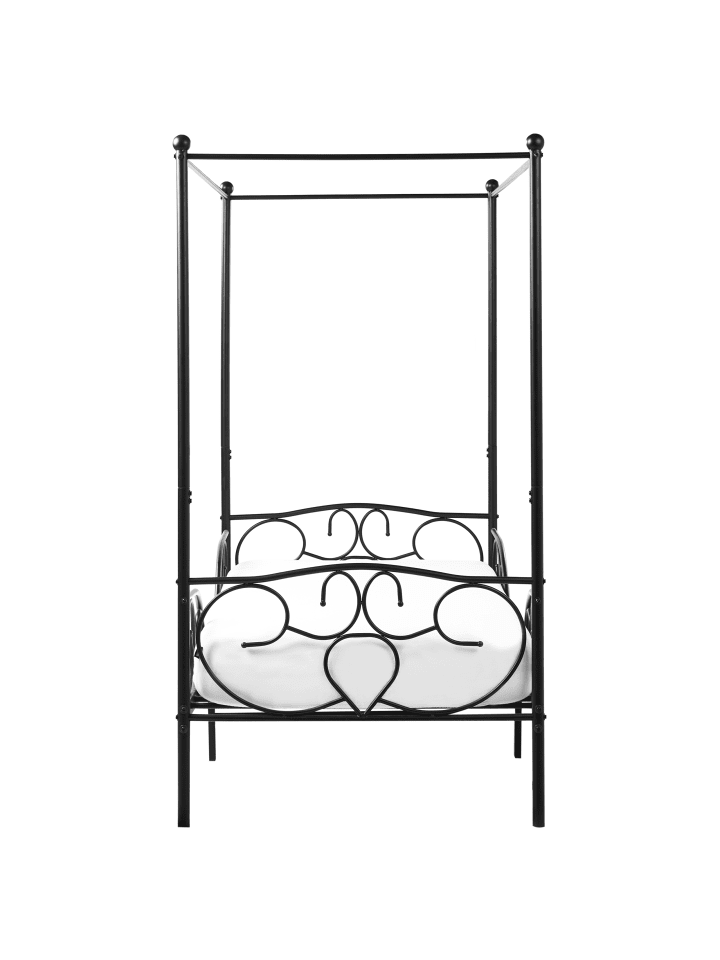 Beliani Himmelbett SORMERY in Schwarz - (W) 101 x (H) 180 x (L) 207 cm günstig kaufen onesize