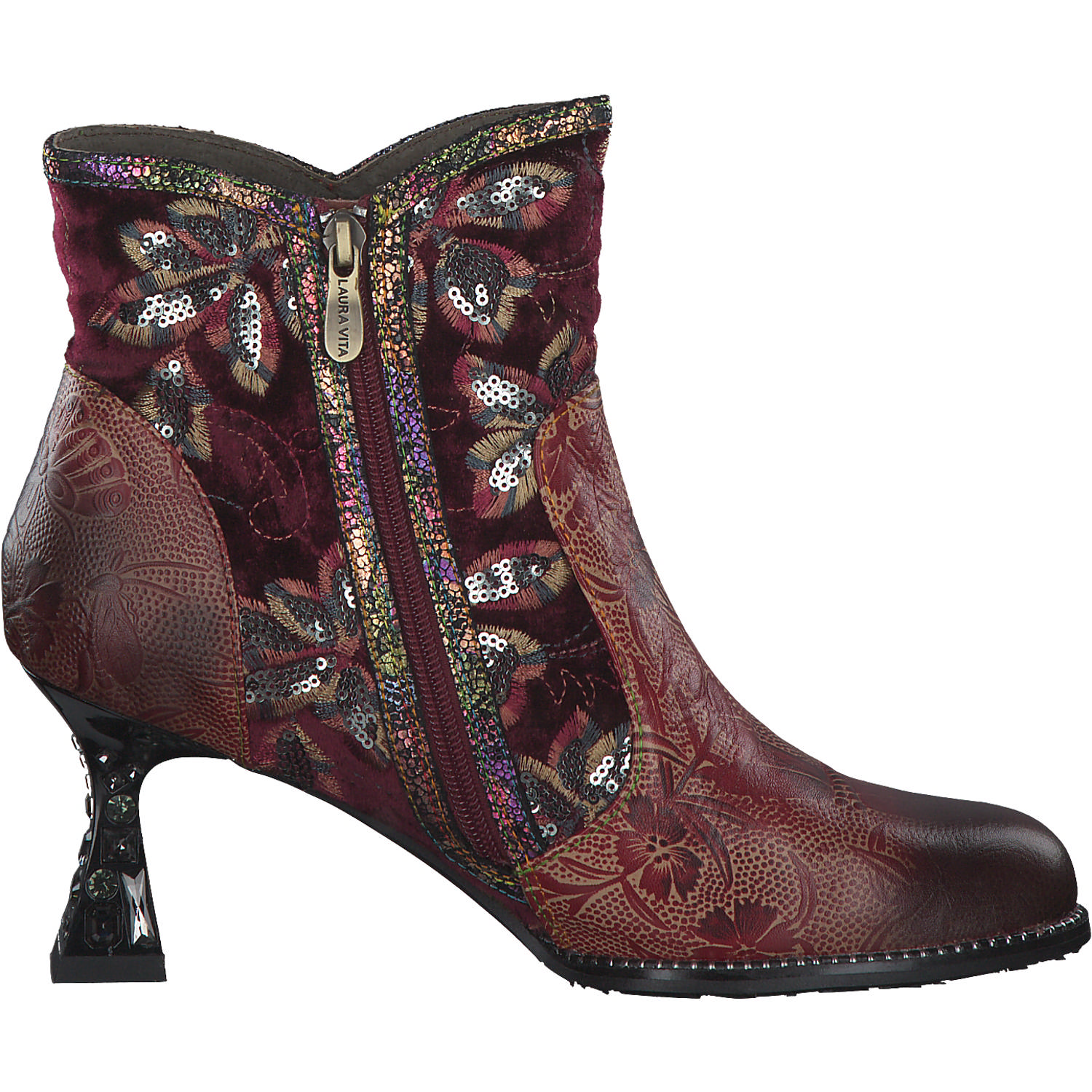 Laura Vita Oliveo 01, Stiefeletten, Damen, Rot