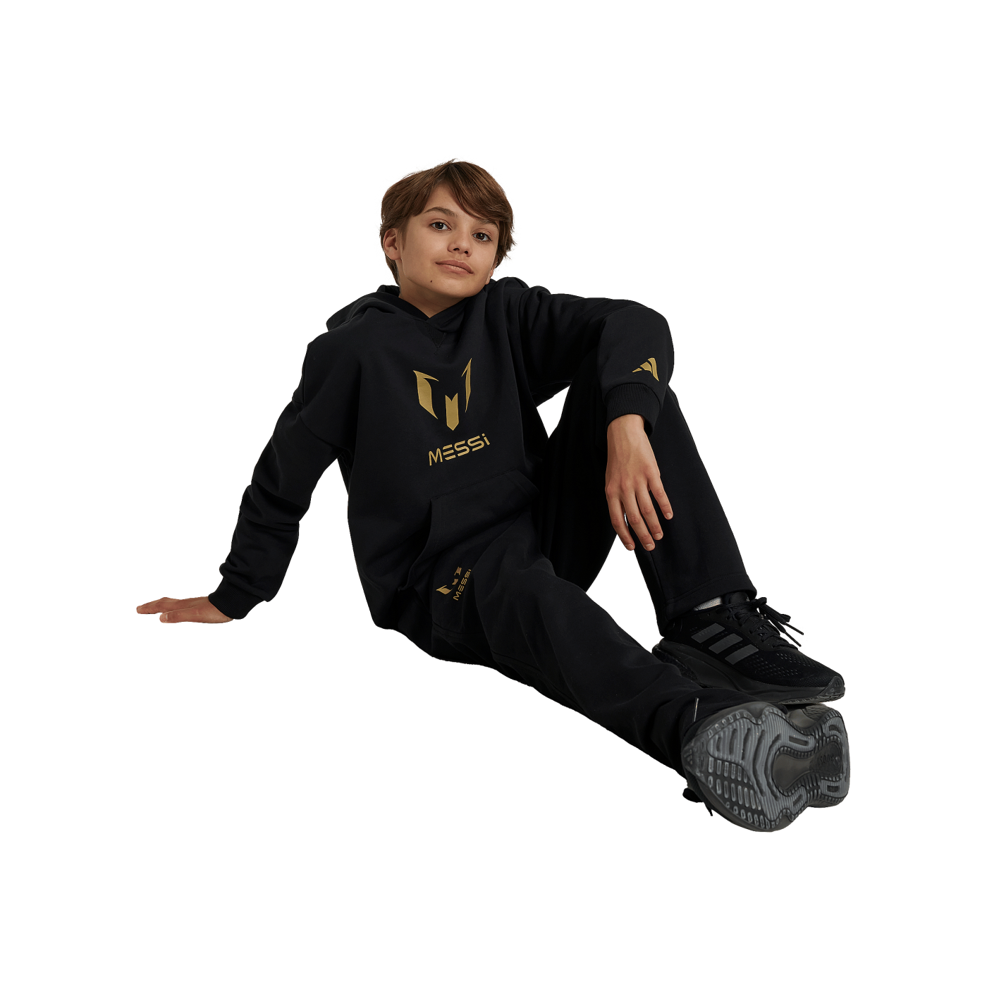 adidas Messi HD Y Hoody Kids Schwarz
