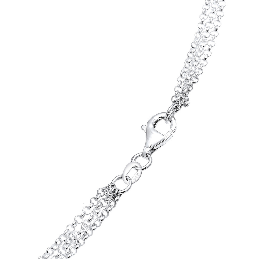 Elli Elli Collier Femme Triangle Géo Trois Couches -  (925/1000) Argent collier
