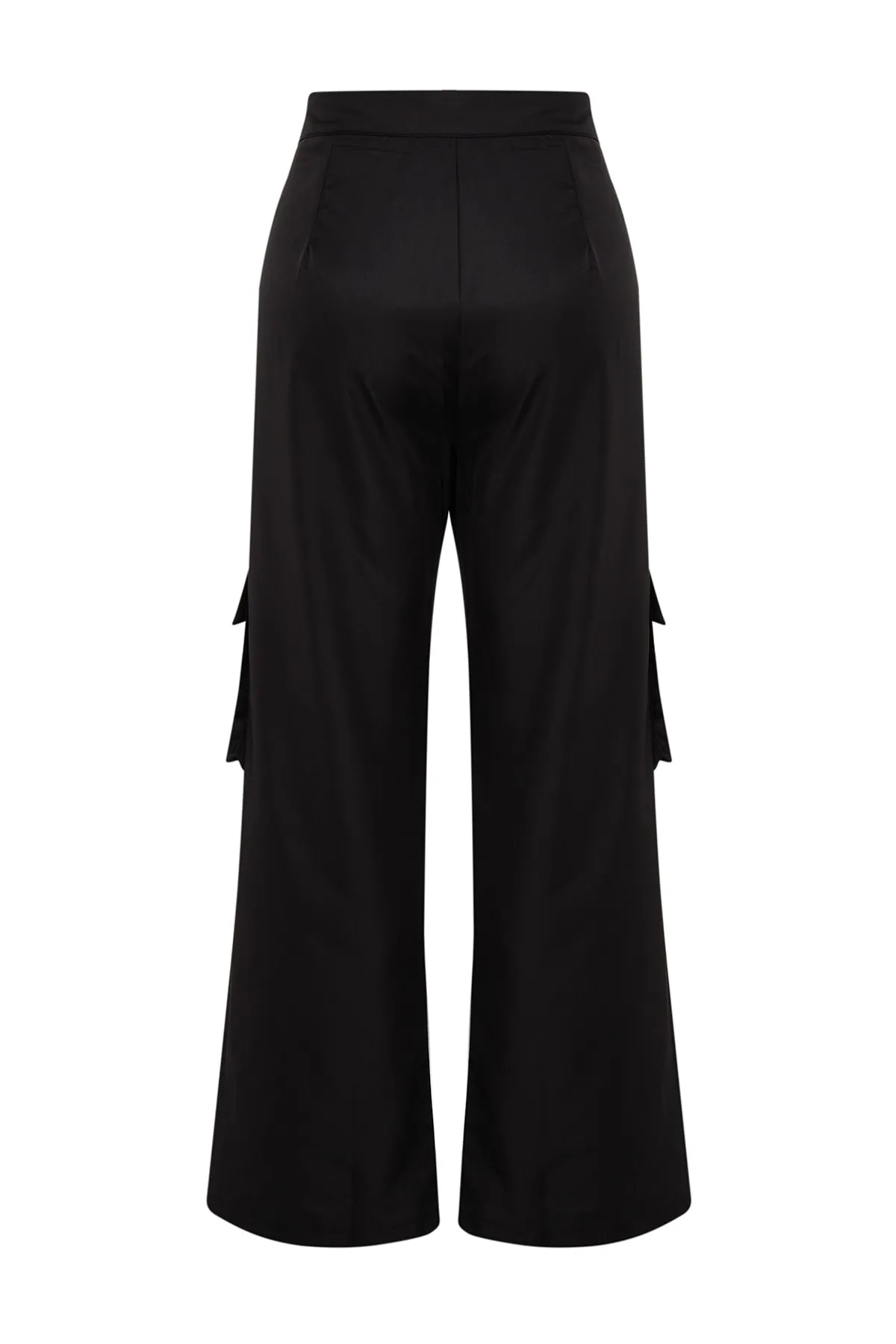 Trendyol Curve  Schwarze Fallschirm-Webhose mit weitem Bein TBBAW24AR00010