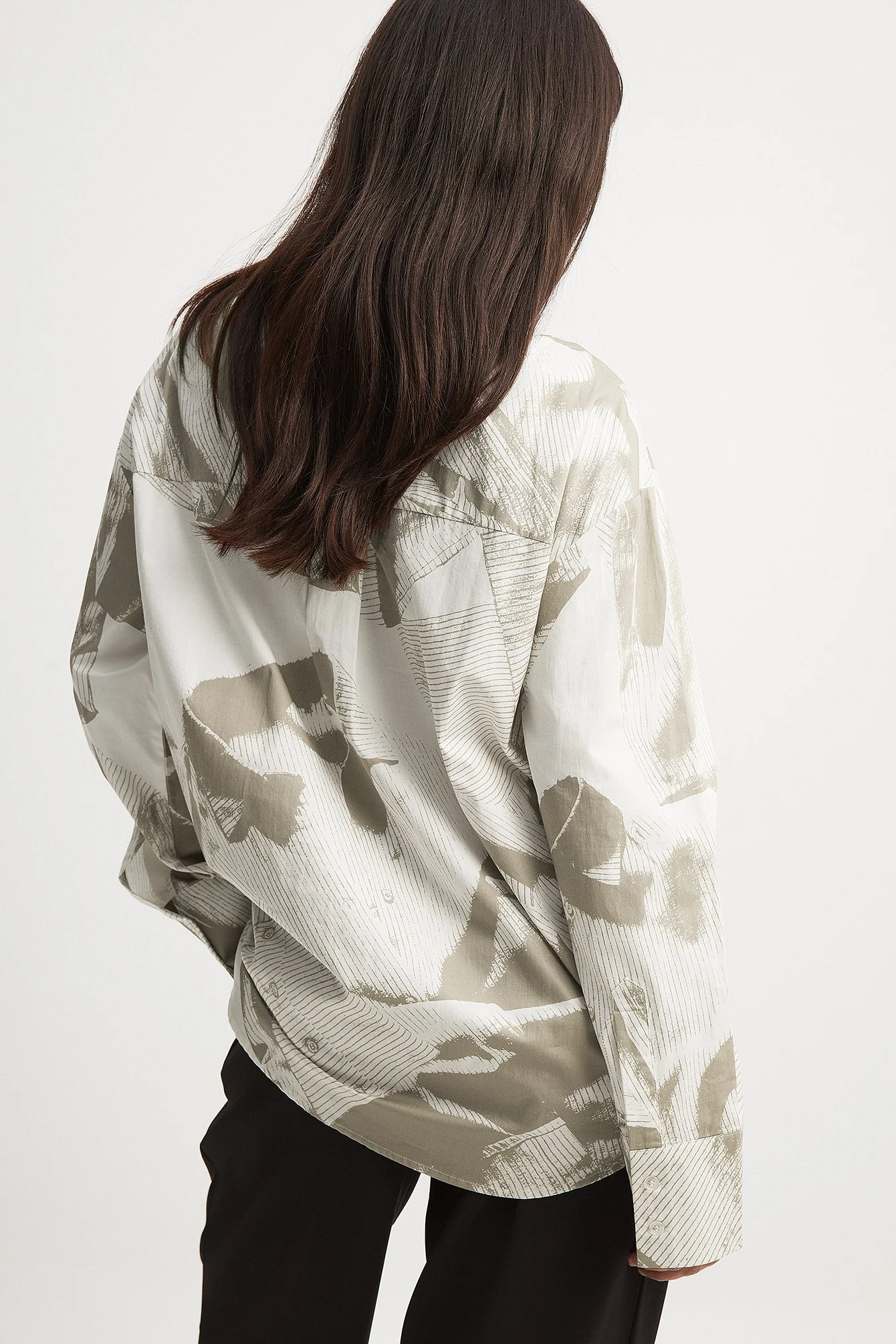 Oversize-Hemd mit aufgedrucktem Detail