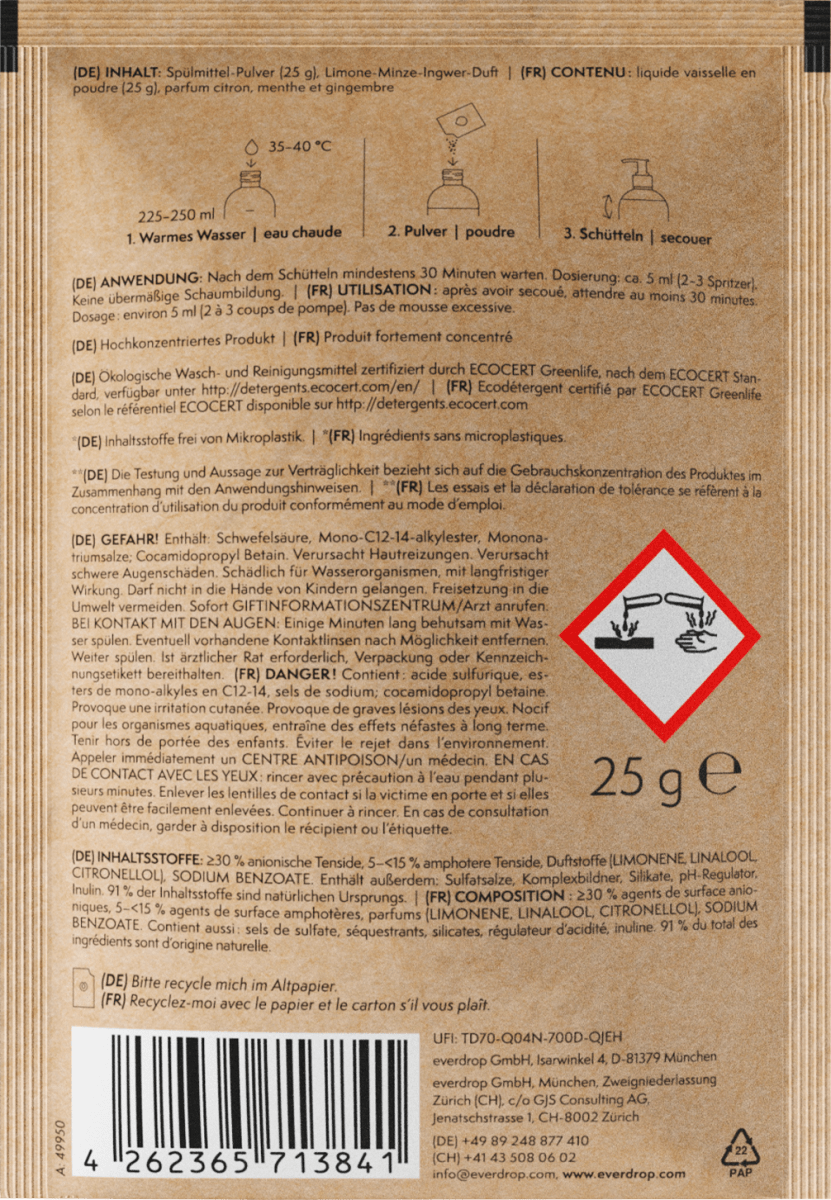 Spülmittel Nachfüllpack, 1 St