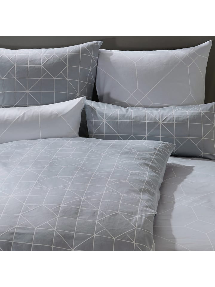 Erwin Müller Mako-Satin Wendebettwäsche in grau günstig kaufen