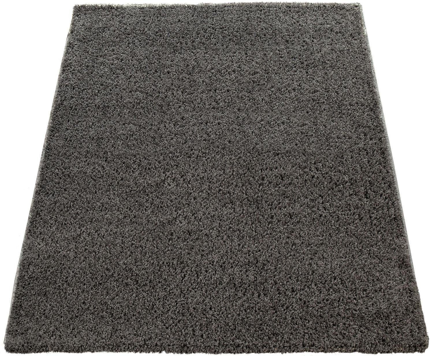 Hochflor-Teppich Sky 250, Paco Home, rechteckig, Höhe: 34 mm, gewebt, Uni-Farben, intensive Farbbrillanz, auch als Läufer erhältlich