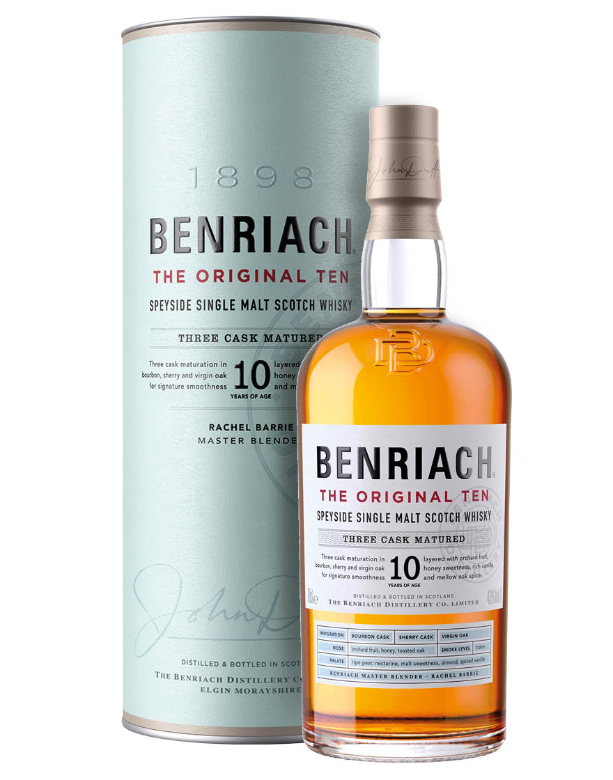 Speyside Single Malt Scotch Whisky 10 Years of Age Three Cask Matured The Original Ten BenRiach 0,7 ℓ