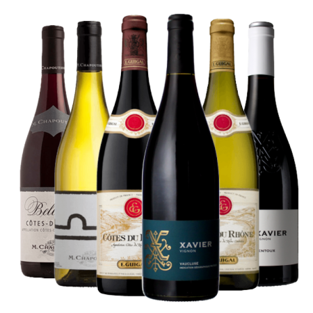 PACK LES ROIS DU RHÔNE - E.GUIGAL M.CHAPOUTIER X.VIGNON