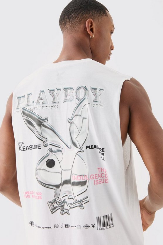 Oversize Tanktop mit Playboy-Print