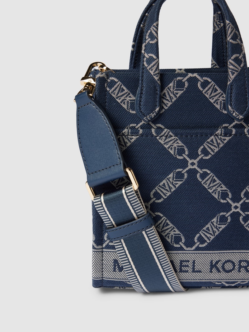 Crossbody Bag mit Label-Stitching Modell 'GIGI' in marineblau