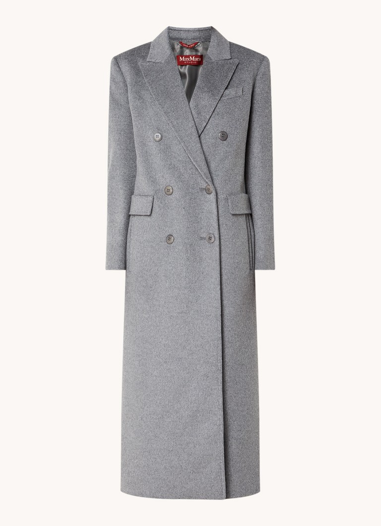 Cappotto doppiopetto MaxMara Abile in lana vergine con tasche a patta