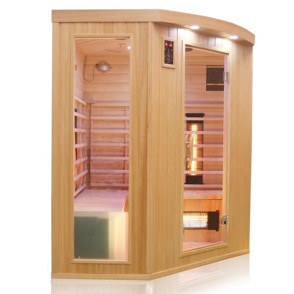 Dewello Infrarotkabine Infrarotsauna HALEY 160cm x 160cm x 190cm Vollspektrum