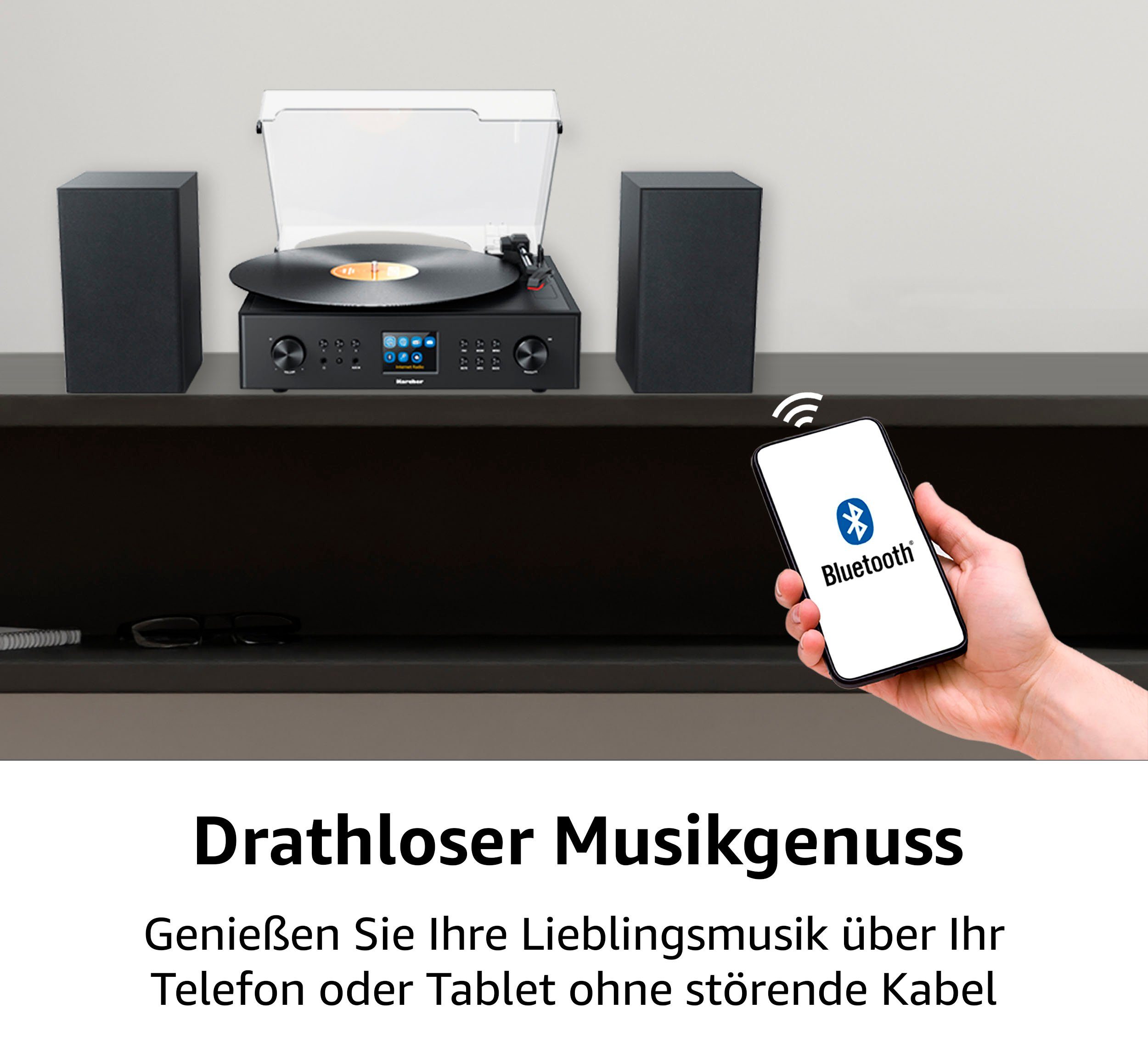 Karcher MC 8000DI Stereoanlage (Digitalradio (DAB), Internetradio, UKW mit RDS, 20 W)