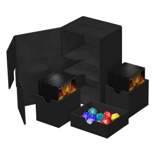 Ultimate Guard Twin Flip`n`Tray 160+ XenoSkin Monocolor - Schwarz
