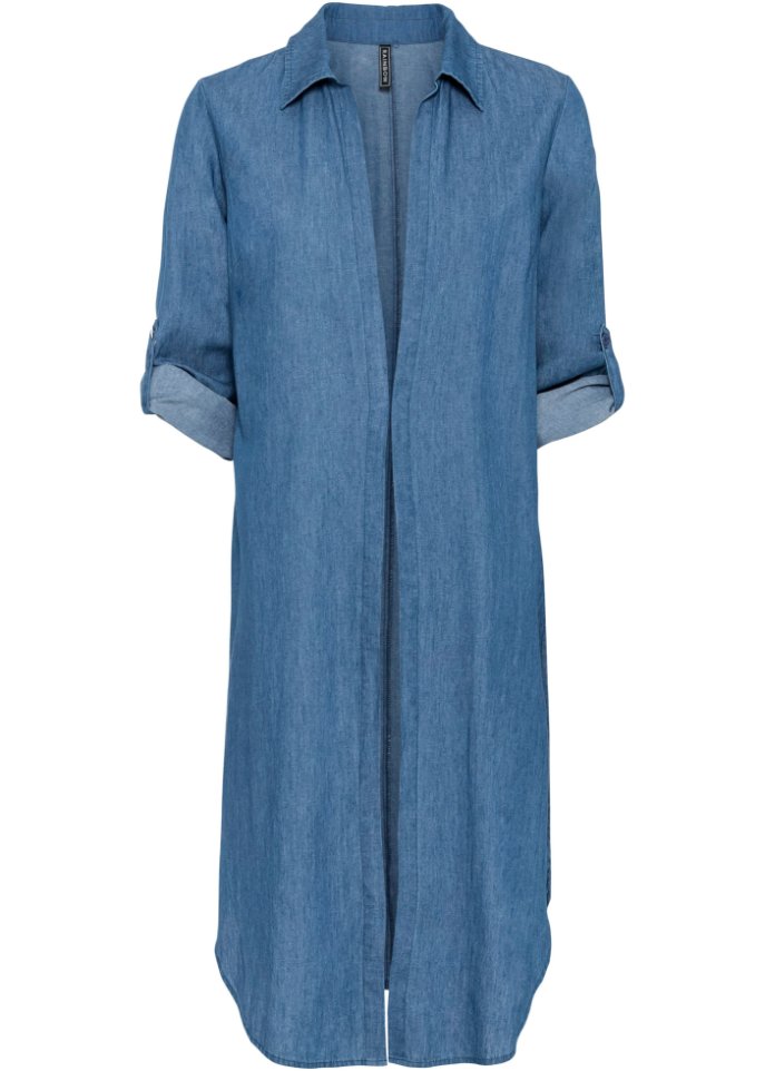 Longbluse mit seitlichen Schlitzen