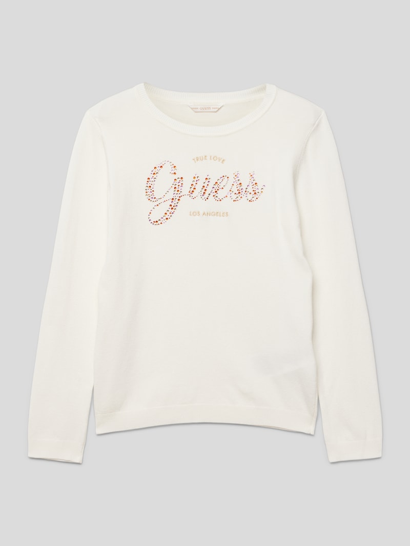 Strickpullover aus Viskose-Mix mit Stretch-Anteil in offwhite