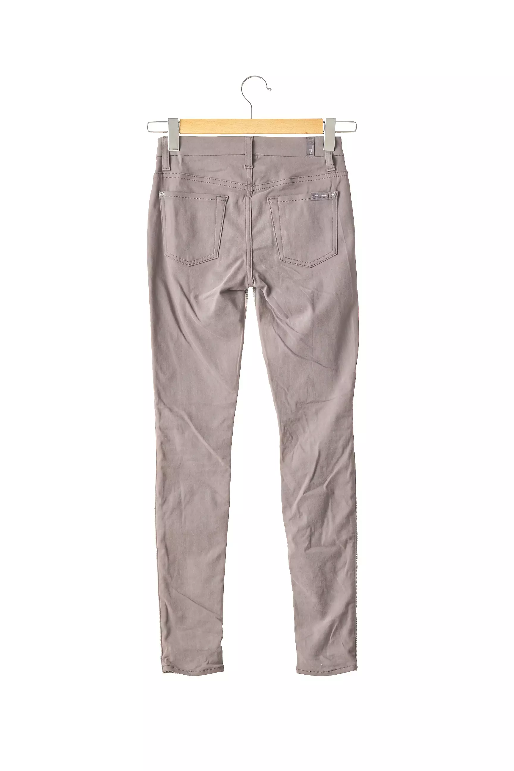 For All Mankind Pantalons Slim Femme couleur gris