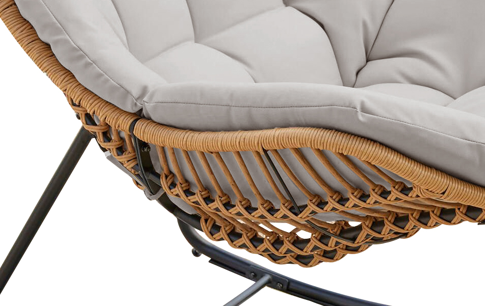 Happy Home Happy Home Rattan Balkonset 3 tlg. Sitzgruppe Gartenset mit Sitzkissen HGS57-BEI Beige