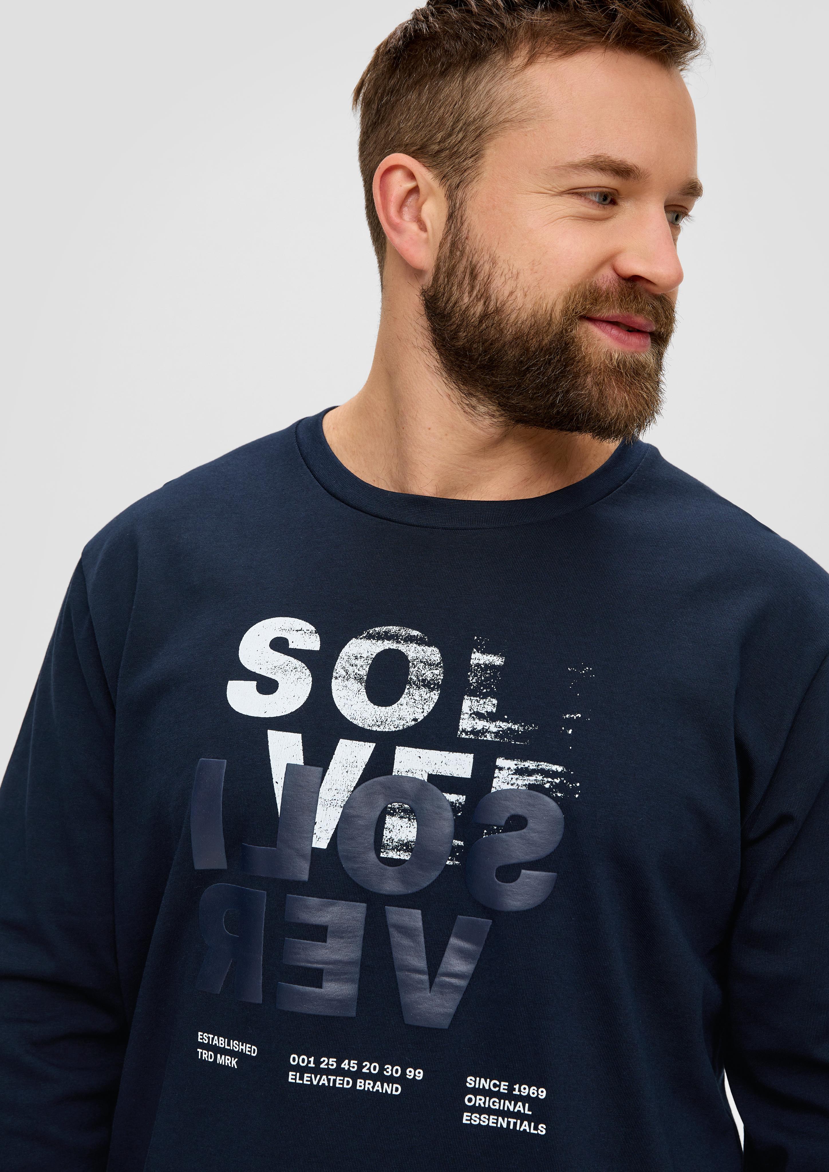 Longsleeve mit gummiertem Label-Print  2143244-59D1