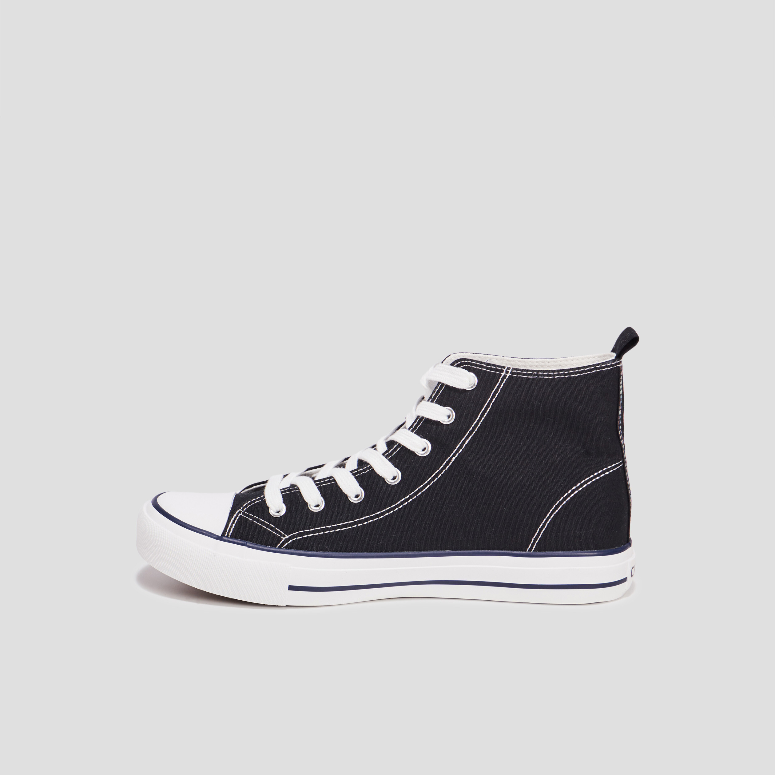 Baskets montantes en toile Creeks noir homme | La Halle
