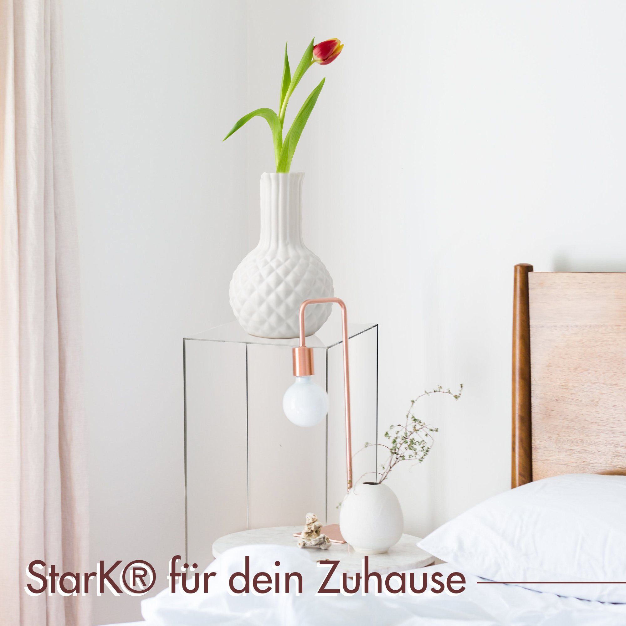 StarK Blumenständer Klare Acrylglas Dekosäule -Premium Pflanzenständer belastbar bis 30kg, Arcylglas