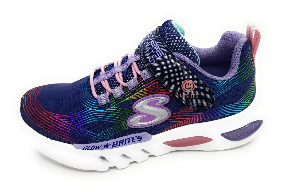 Skechers Glow Brites 302306L NVMT Blau NVMT Navy