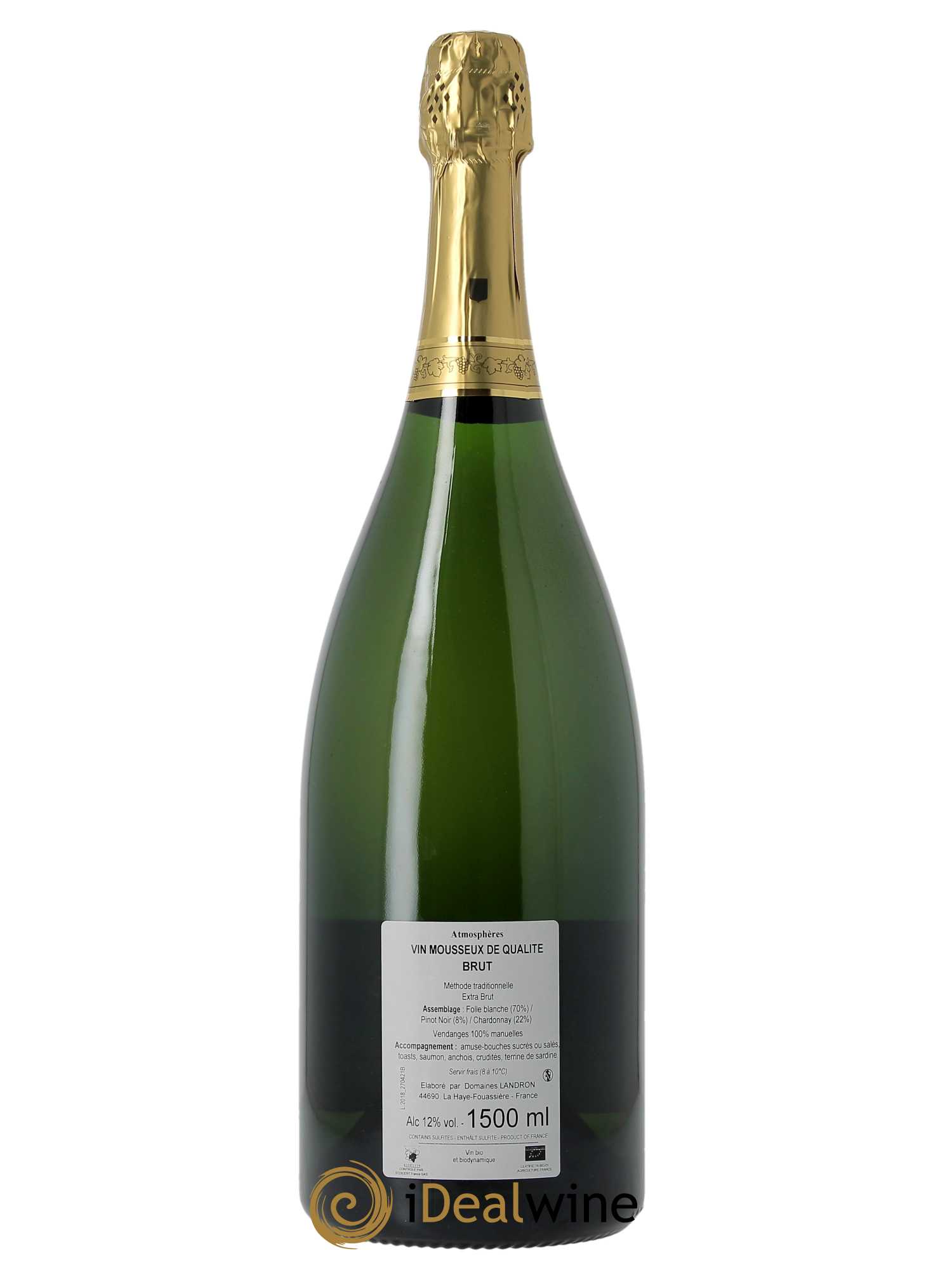 Vin Mousseux de Qualité Atmosphères Jo Landron   - Lot de 1 Magnum
