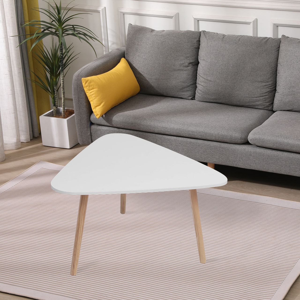 Happy Home Happy Home Couchtisch aus Holz HWT47-WEI weiß